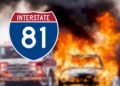 Car Fire On I-81