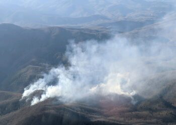 Wildfire Along I-40 In NC