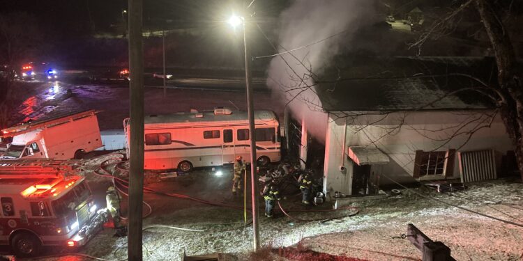Garage Fire Saturday Evening