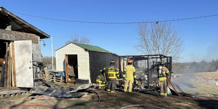 Outbuilding Damaged In Saturday Fire