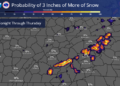Up To 3″ Of Snow In Mountains Possible Through Tomorrow Night
