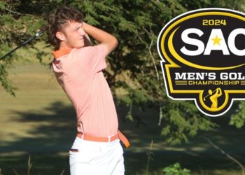 Men’s Golf tied for ninth after day one of SAC Championship