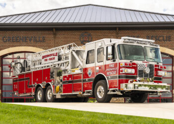 Greeneville Fire Department’s new ladder truck, Tower 3.