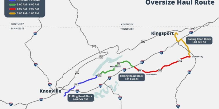 Oversized Load To Cause Delays During Passage Through Greene County