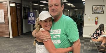 Mayor Cal Doty and his wife after winning the election. Photo Credit: Jennifer Gervasi