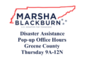 Senator Blackburn Announces Greene County Office Hours To Assist Flood Victims