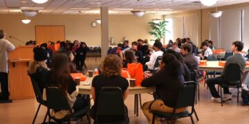 Potential future Tusculum University students filled Chalmers Conference Center