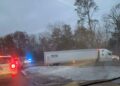 18 Wheeler Leaves Roadway , Blocking Baileyton Road Near I-81