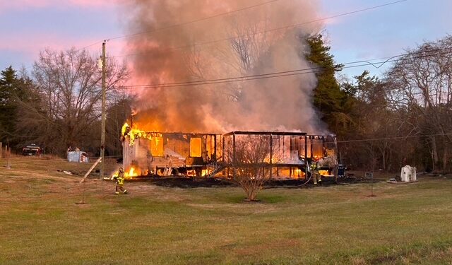 Early Morning Fire Destroys Mobile Home On Dude Lane