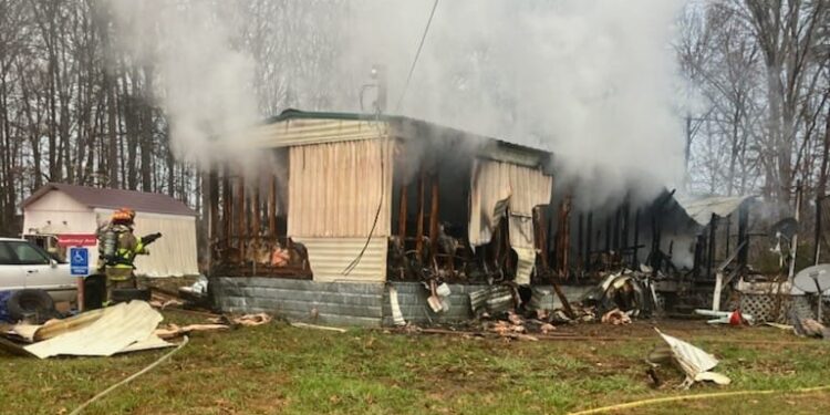 Mobile Home Near Baileyton Destroyed By Fire