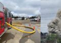 Firefighters Battle Blaze At AmeriScrap