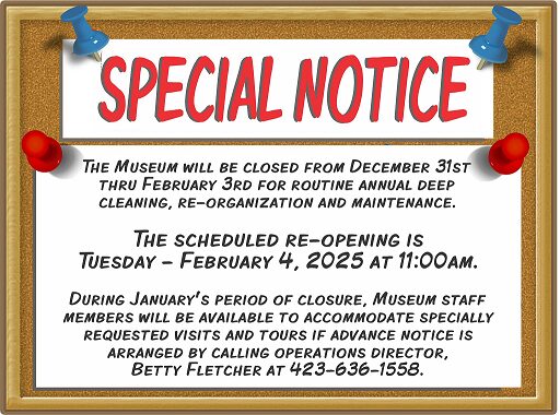 Special Notice About The Greeneville Greene County History Museum