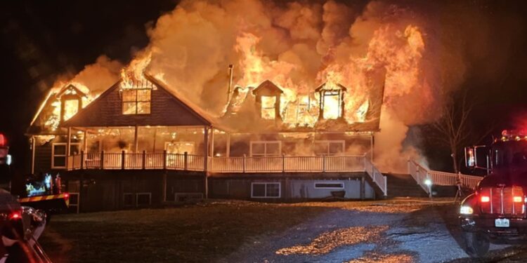 Limestone House Fire