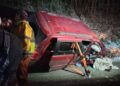 Car Overturns On South Water Fork Road