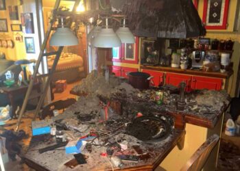 Residential Fire Causes Damage To Kitchen Area Of The Home
