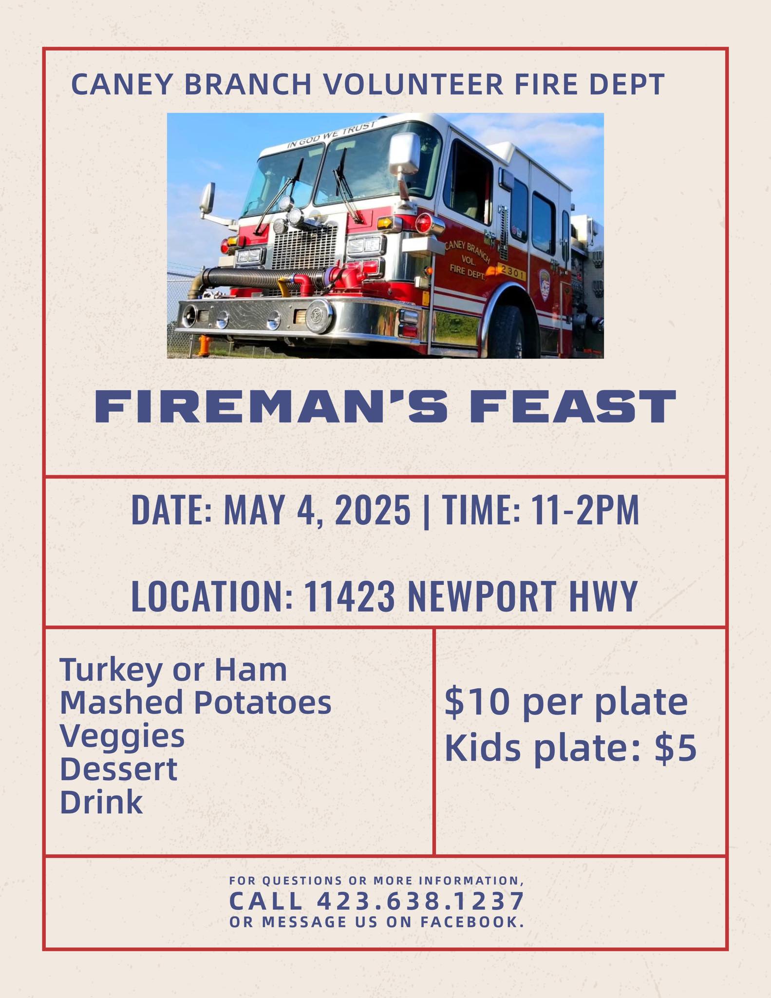 Caney Branch Fireman's Feast