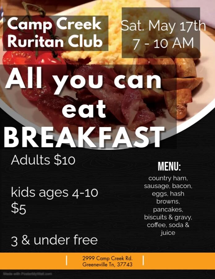 Camp Creek Ruritan Monthly Breakfast