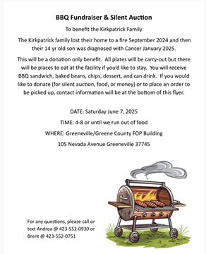 BBQ Fundraiser And Silent Auction