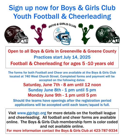 Youth Football And Cheerleading For Boys And Girls Club