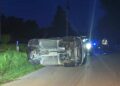 No Injuries Reported, Driver Charged After Old Stage Road Rollover Accident