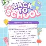 Back To School - Abbreviated School Day