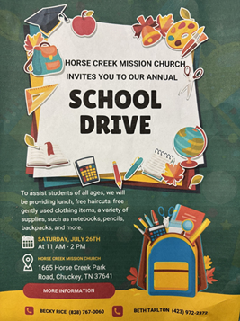 Horse Creek Mission Church School Drive
