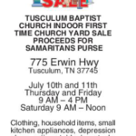 Tusculum Baptist Church Yard Sale
