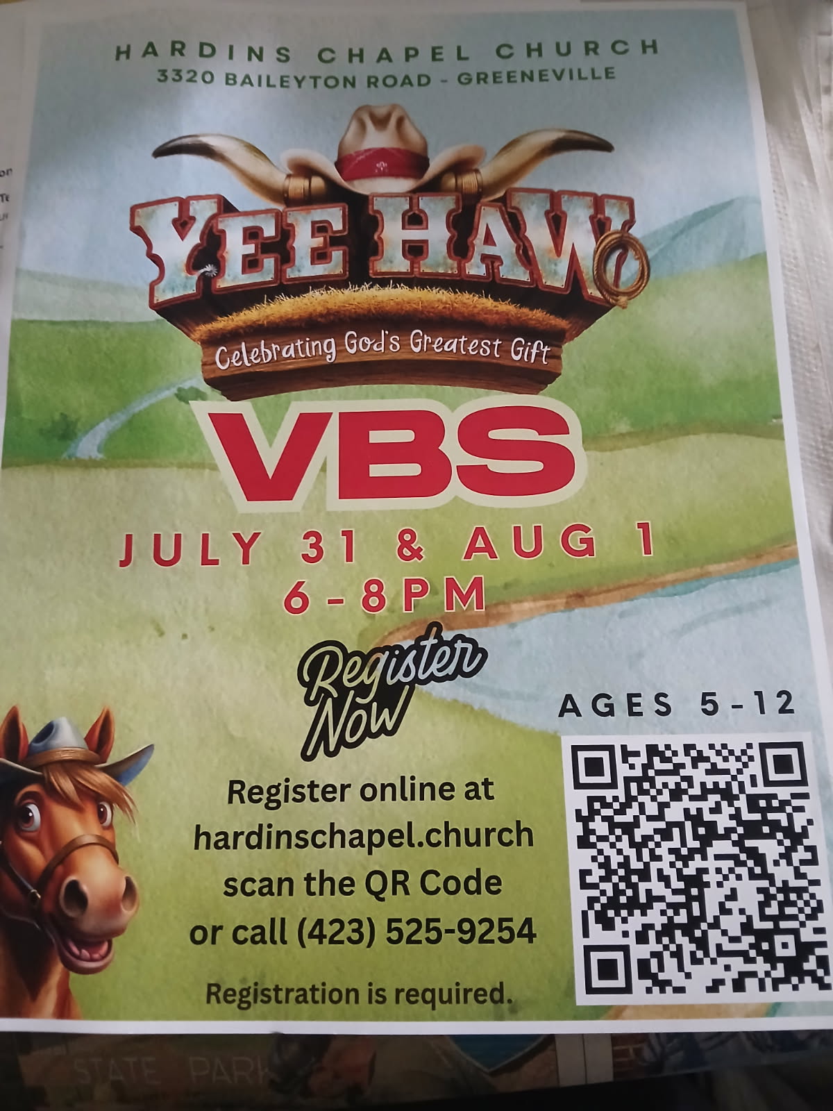 Vacation Bible School At Hardins Chapel Church