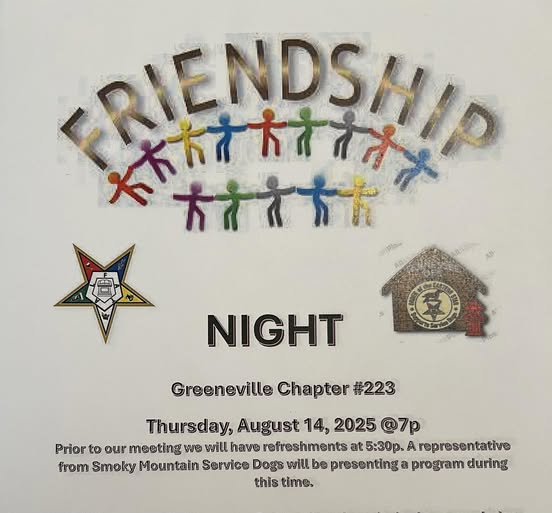 Greeneville OES #223 Meeting And Friendship Gathering