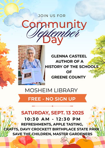 Mosheim Public Library September Community Day