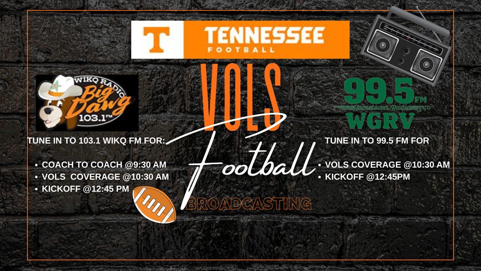 WIKQ And WGRV Broadcast Tennessee Vs. Alabama-Birmingham