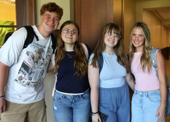 Students head to their next class at Tusculum University.