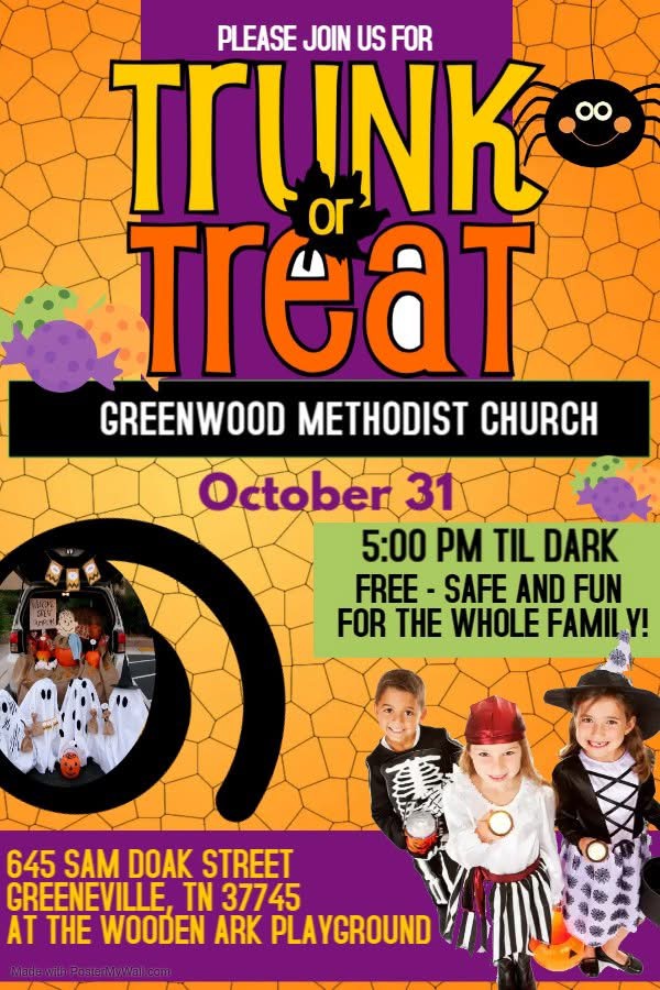 Greenwood Methodist Church Hosts Trunk Or Treat