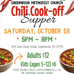 Greenwood Methodist Church Chili Cook-Off