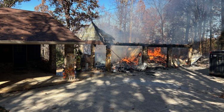 Garage Destroyed By Fire, House Spared Damage By Quick Acting Neighbors