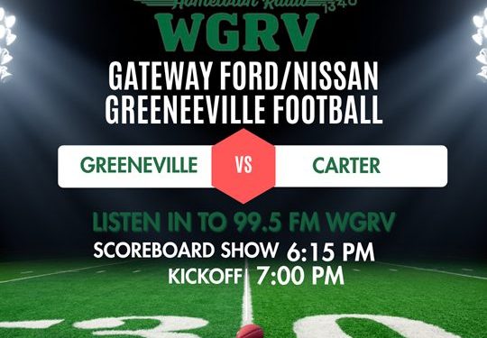 WGRV Game Of The Week: Greeneville Vs. Carter