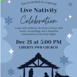 Live Nativity Celebration At Liberty Free Will Baptist Church