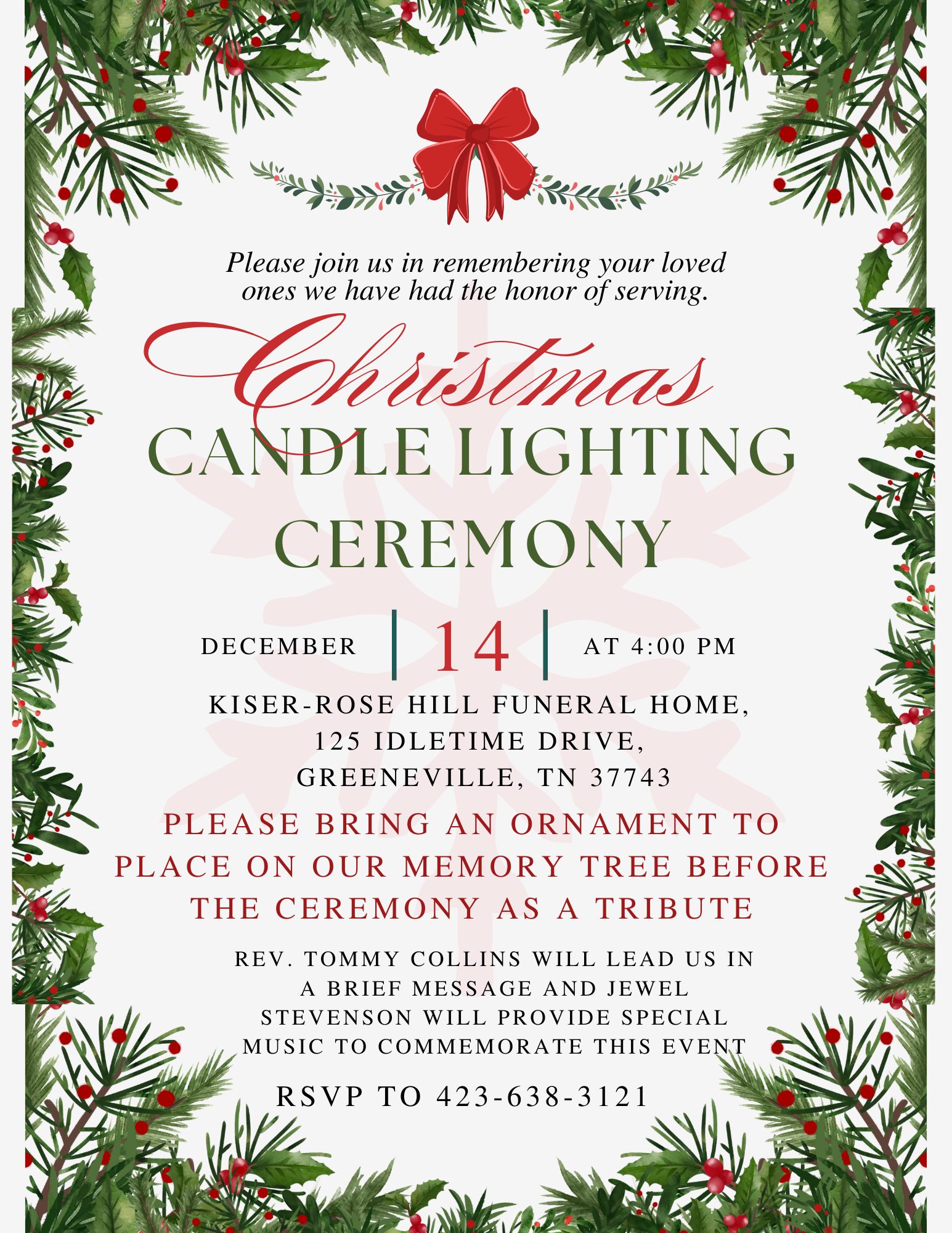 Christmas Candle Lighting Ceremony