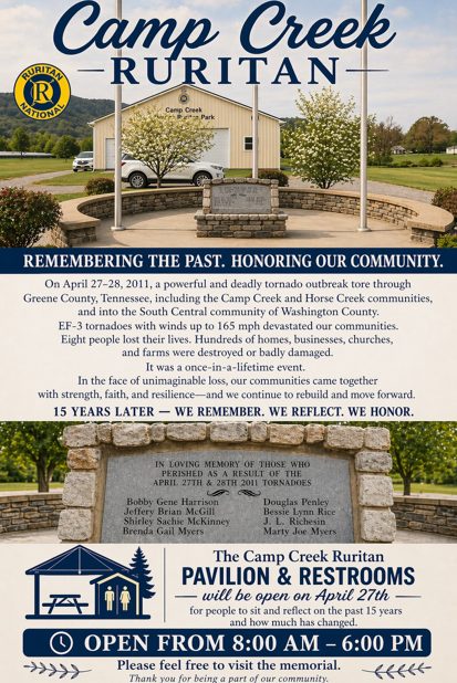 Camp Creek Ruritan Hosts Memorial