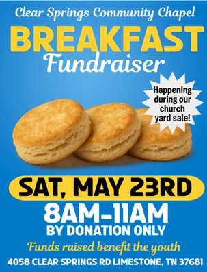 Breakfast Fundraiser At Clear Springs