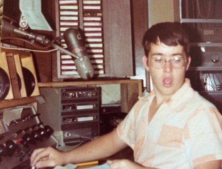 This 1975 photo of then 15-year-old Bobby in the WSMG studios, then located on Kingsley Avenue.
