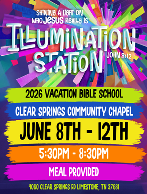 Vacation Bible School At Clear Springs Community Chapel