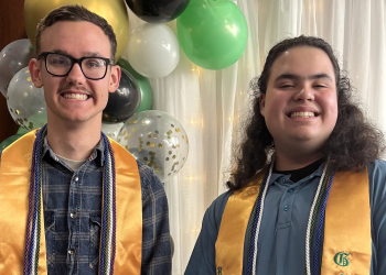 Jackson Radank, left, and Avery Gudger, right, were awarded Jim Winfree Joy of Music Scholarships this year. Winfree's musical legacy continues to run deep.
