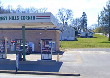 The scene of the Tuesday morning armed robbery in Greeneville.