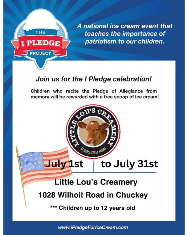 Little Lou's Creamery Participates In "I Pledge Celebration"
