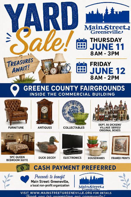 Main Street Greeneville Hosts Annual Yard Sale