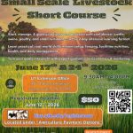 Registration Deadline For Small Scale Livestock Short Courses