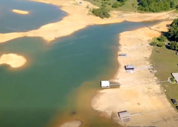 Low lake levels in the TVA region are likely to persist and worsen as the summer goes on leading to dry docks and more exposed shoreline in nearby lakes as seen in this TVA image.