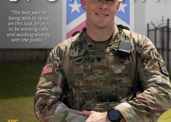 The Tennessee National Guard recognized Ray For his efforts in a recent Soldier Spotlight