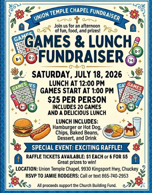 Union Temple Chapel Hosts Games And Lunch Fundraiser